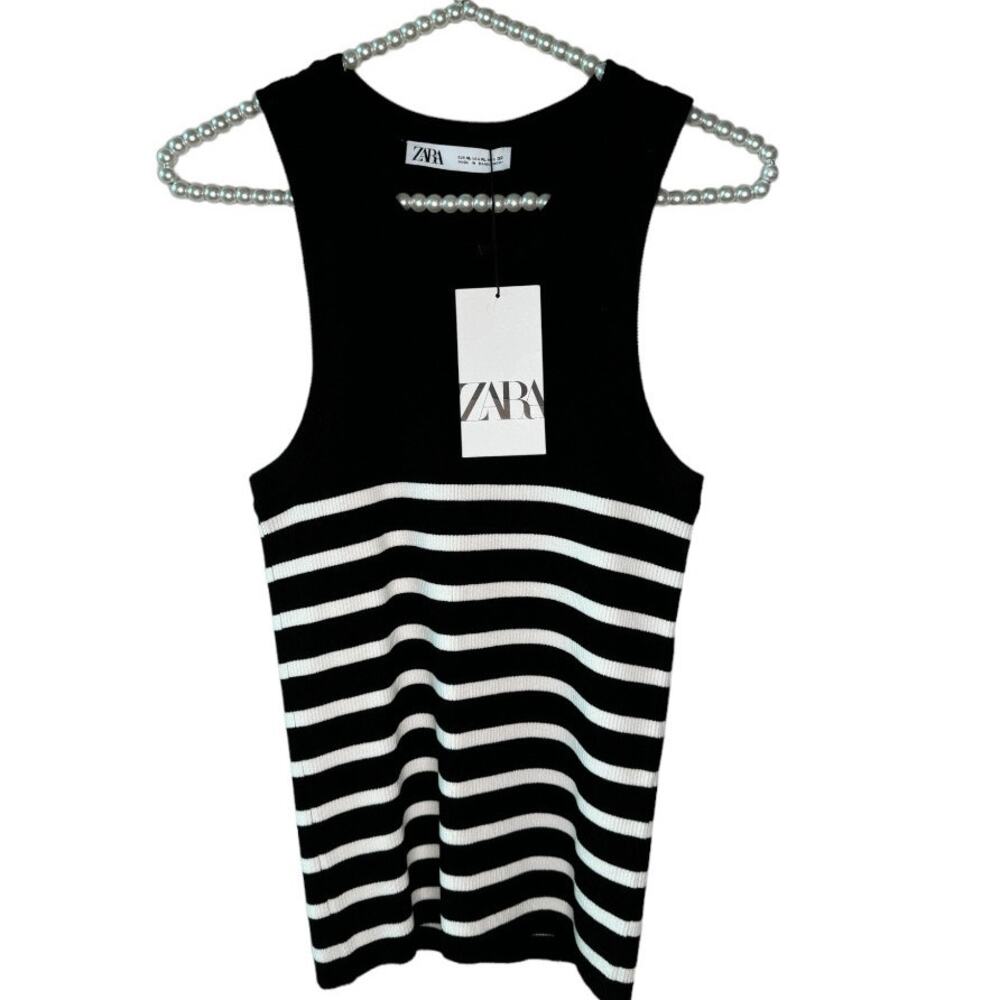 Zara Black and White Tank